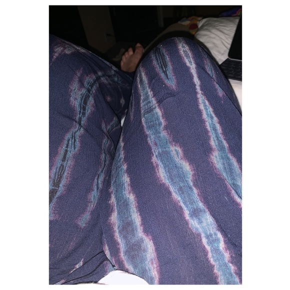 BEST SELLER! Midnight Blue Tie Dye Palazzo Pants - Picture 5 of 6